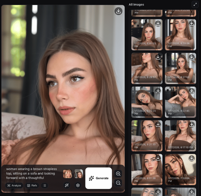 Character to image preview